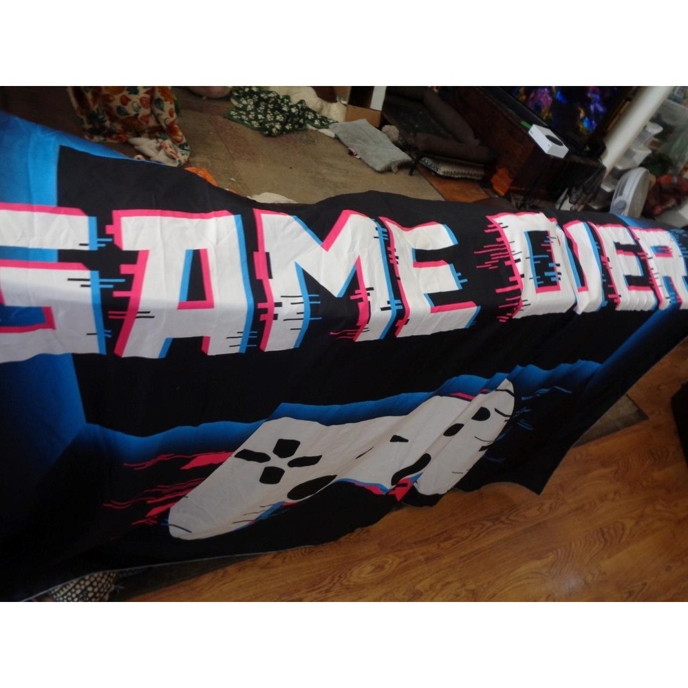 Video Gamer Game Over Photo Backdrop Decoration 79" x 61"